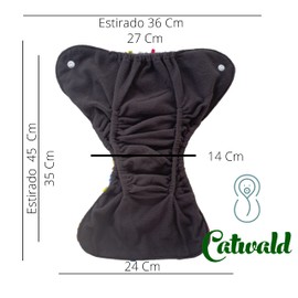 Catwald Pañales Ecológicos para Bebe Recien Nacido y Prematuro, Pañal ecológico de Tela Reutilizable y lavable para Bebé, Diseñado especialmente para bebés Recien nacidos y Prematuros con ajuste Perfecto para tu Bebé Recien Nacido. (Unisex, Recien Nacido
