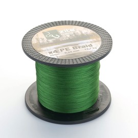 Zite Fishing Fishing Line Braided 4-Ply - Braided Line 4X PE 550 m Spool - 0.14-0.30 mm Fishing Tendon Braided Line Green (12.7 kg / 0.24 mm)