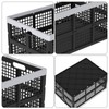 Tyminin 4 Pack Collapsible Plastic Storage Crates, Utility Folding Milk