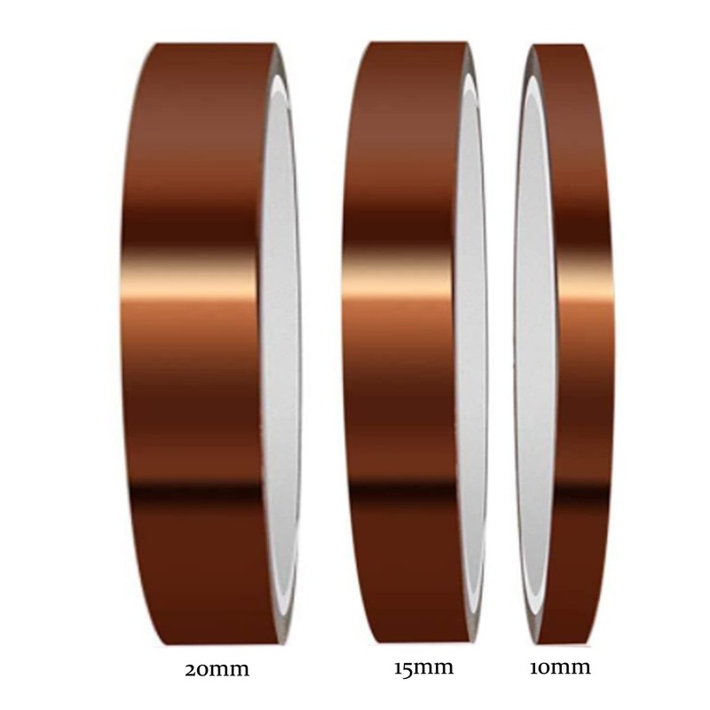 EFGTEK High Temp Tape, 3 Pack Multi-Sized 33m*10mm, 33m*15mm, 33m*20mm,