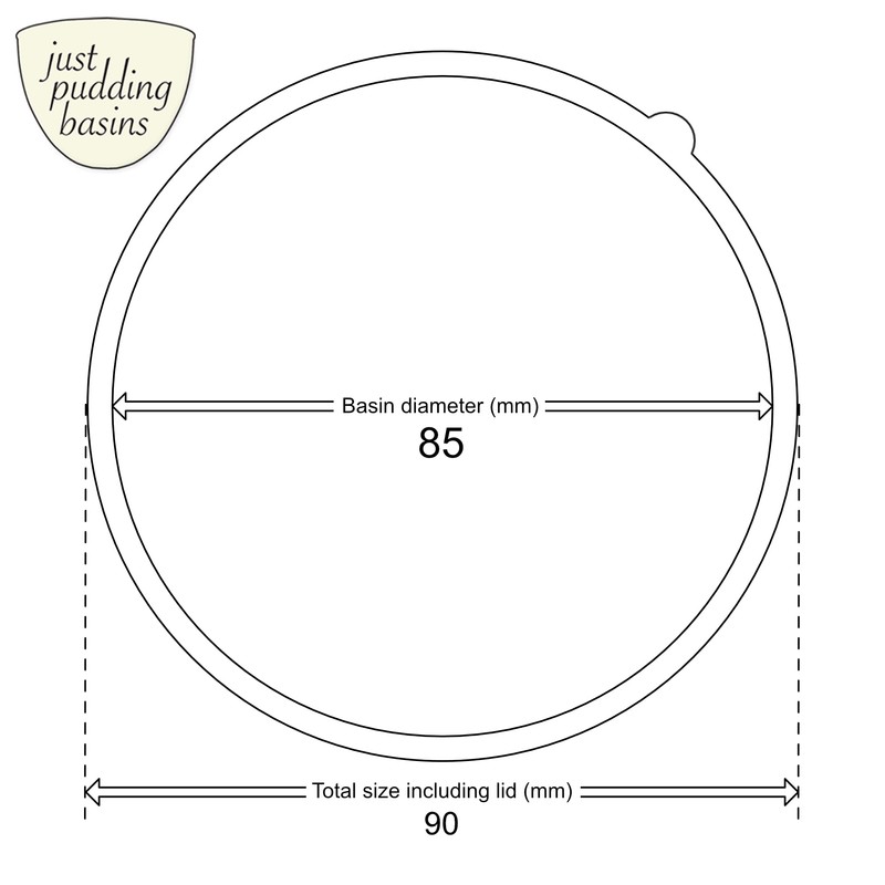 1/4 Pint Pudding Basin and Lid Pack of 4 Plastic