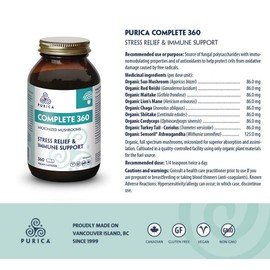PURICA - Complete 360 Micronized Mushrooms - Pressure Relief & Concerns Support