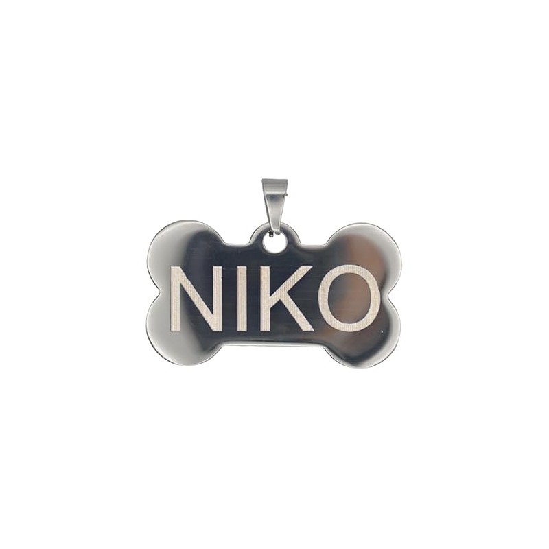 Placa de Identificación para Perros, Acero Inoxidable, (, )
