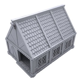 Ulvheim Merchant House - Stable by Terrain4Print, 3D Printed Tabletop RPG Scenery and Wargame Terrain for 28mm Miniatures