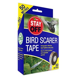 Stay Off Bird Scarer tape - 50 metres - Deterrent to keeps birds away