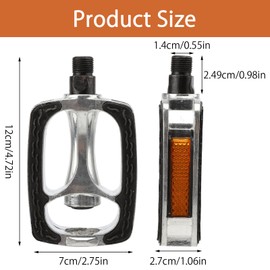 Bicycle Pedals, Aluminium Alloy Bicycle Pedals, Bicycle Pedals Non-Slip MTB, Pedals Bicycle, Bicycle Pedals with Reflective Strips, Trekking Bicycle Pedals, Pedals Mountain Bike, BMX Pedals
