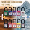 Pack of 10 Lockout Padlock, 38 mm Nylon Security Padlock