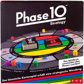 Mattel Games Phase 10 Strategy Board Game, Interactive Game for Family, Perfect as Children's Game or Game for Adults, for 2–6 Players, for Ages 7 and Above, FTB29
