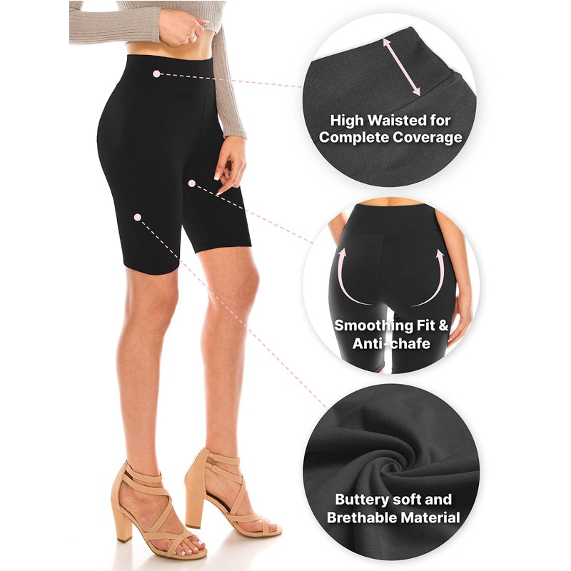 ALWAYS - Pantalones cortos de bicicleta de cintura alta para