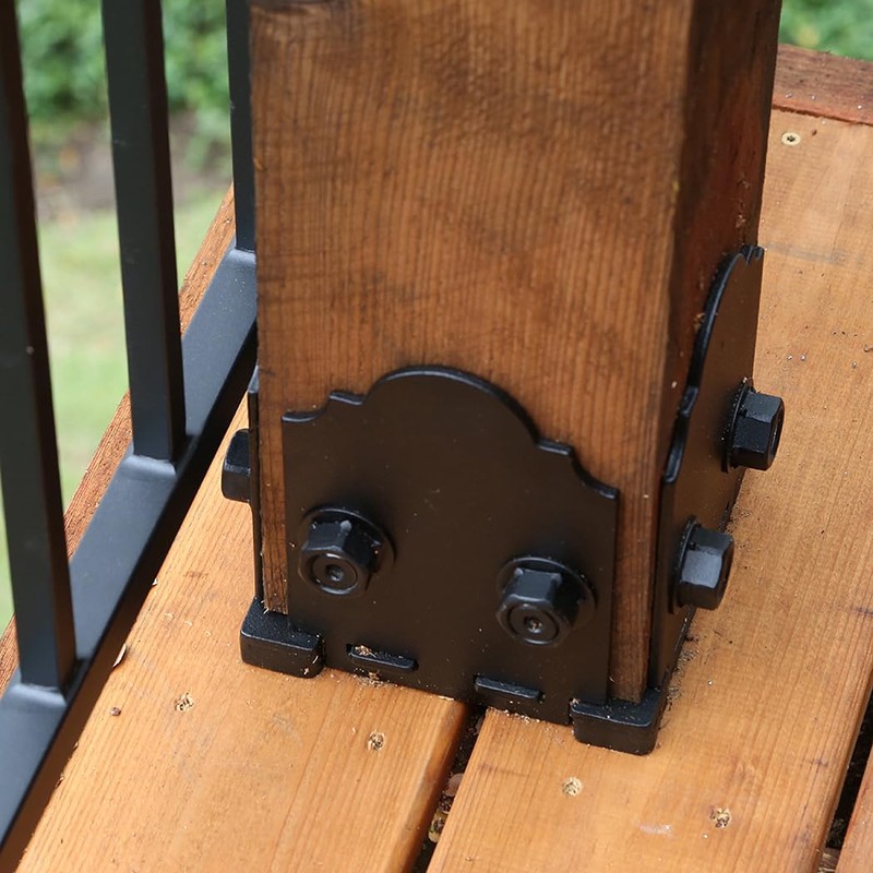 Ozco Laredo Sunset 6x6 Post Base Kit, Includes Decorative Plates,