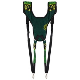 XDrum Djembe Gurt Eco (Schultergurt zum Umhängen von Djemben, mit 2 Metallkarabinern, längenverstellbar von 60 bis 76 cm) grün