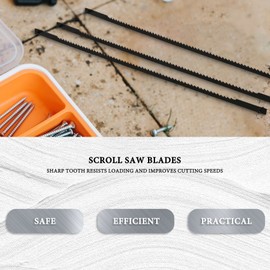 Pylorixz 12 Pieces Series 5 Inch Pingled Scroll Saw Blades TPI 10/15/18/24 Electric Tools Woodworking Accessories for DIY