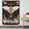 Krelymics Moth Tapestry Mushroom Tapestry Sun and Moon Tapestries Moon