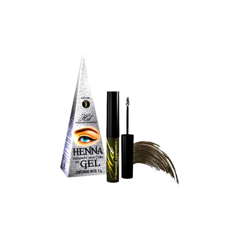 Delineador En Gel Para Cejas Henna Natural Semipermanente Hd Color