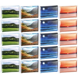 Tinlade 24 Packs Facial Tissues 3 Ply Travel Tissue Packs Individual Purse Pocket Wallet Size for Travel Wedding Party Favors, 10 Sheets Each, 4 Designs(Natural Scenery)