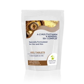50+ Plus A-Z Multivitamins & Minerals 23 Micronutrients Complex Veg Tablets Pills Health Food Supplements 22 Vitamins Ingredients Optimal Health & Wellness