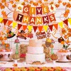 GIVE THANKS Paper Banner Triangular Bunting Maple leaf Garland Plastic