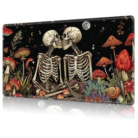 MTG Playmat,Game Play Mat for MTG TCG 24 x 14 inches Cards Game Playmats,Trading Card Game Stitched Play Mats Commander Deck Gaming Desk Mat Card Gameplay Mats-Kiss Skull