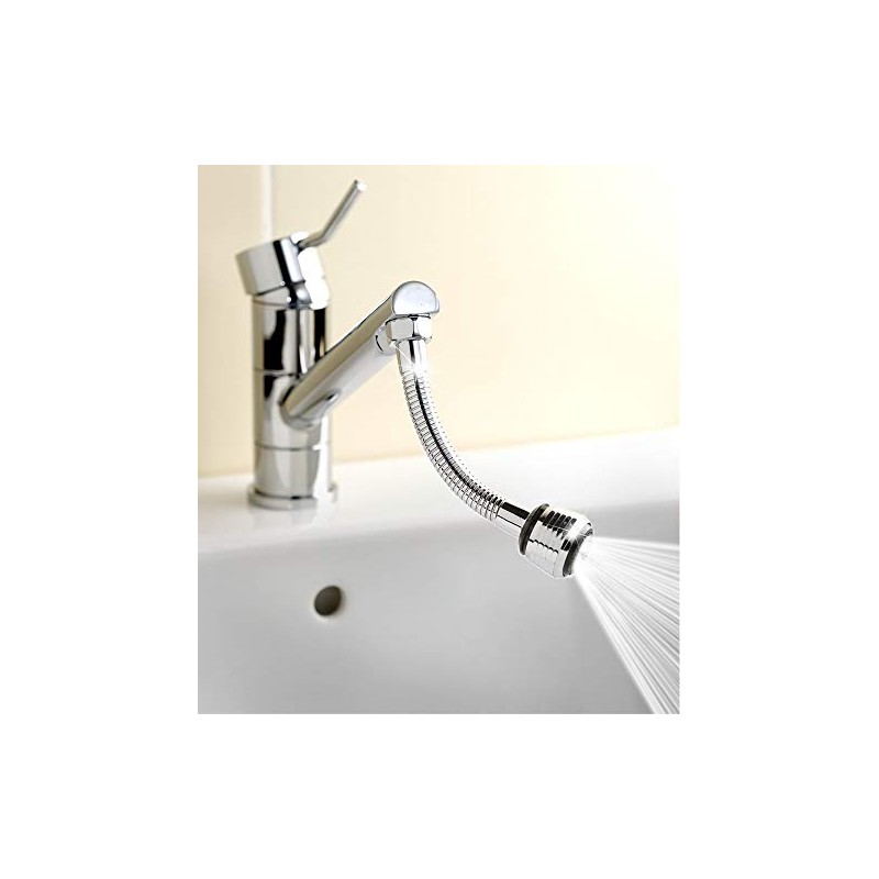 Maximex Flexible Shower Extension with Pressure and Shower Jet, Stainless