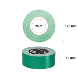 GRIP Eventbasics Fabric Tape, Green, 50 mm x 25 m, Coloured Gaffa Tape GT 571, Very High Adhesion, Professional Fabric Tape for Marking, Crafts, Attaching, Repairing and much more. Indoor and Outdoor