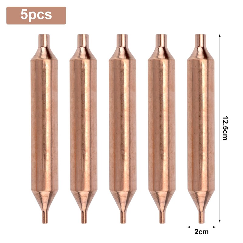 APOMOONS 5pcs Copper Fridge Filter Dryer Fridge Filter Cooling Accessories