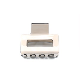 QinGoo Small White Square Hair Clip Cute Hair Claw Stylish White Hair Clip Adult Hair Accessory Korean Women's 1 Piece (2.0 x 1.6 inches (5.2 x 4.2 cm), White