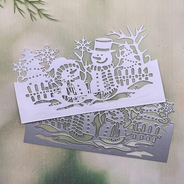Snowman Frame Metal Die Cuts, Winter Snowman Metal Cutting Dies