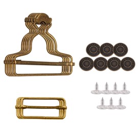 Trimming Shop 35mm Metal Dungaree Buckles with Tri-Glide Sliders & Jean Buttons – Heavy-Duty Fasteners for Overalls, Braces, Jackets, Pinafores, Bag Making & Sewing Projects, Bronze, 10pcs Set