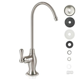 Brushed Nickel Reverse Osmosis Faucet, NSF Certified, Non‑Air Gap for Under Sink Water Filtration System, RO System Drinking Water Faucet, FLR-575BN