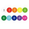 Numbered Round Markers (10-pack) - 30cm Non-slip Outdoor Sports & Training Discs for Group Games Numbered Round Marker (10-pack)