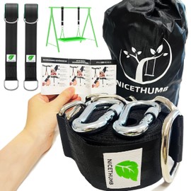 Tree Swing Hanging Straps Kit 8FT, Heavy Duty Safer Lock Carabiners & Tree Protectors Holds 2200 LBS, Tree Swing Straps Easy to Install Perfect for Swings or Hammocks