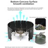 Campingmoon Camp Stove Windscreen,Foldable Aluminum Alloy 10 Plates Wind Shield