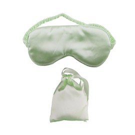 Bojueshaw Blackout Sleep Mask,Silk Eye Mask with Adjustable Strap,Ultra Soft Blindfold for Travel,Yoga,Meditation & Deep Sleep(Green)