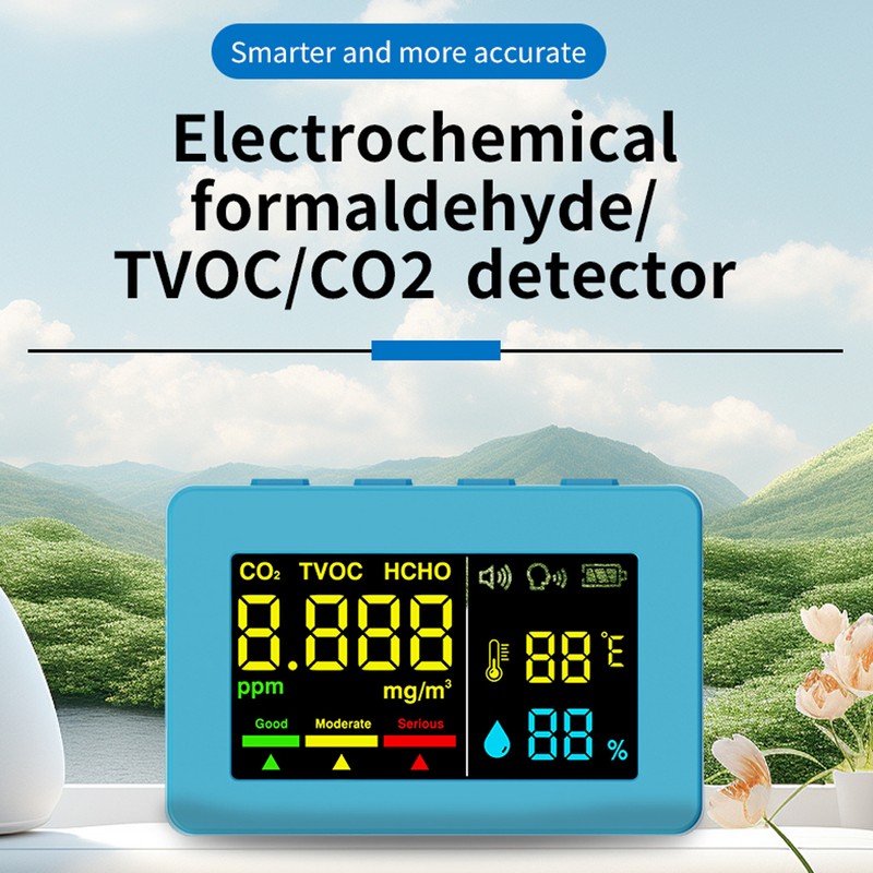 Electrochemical Formaldehyde Sensor Air Quality Detector HCHO TVOC CO2 Tester