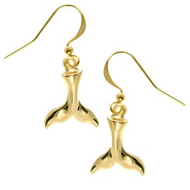 Whale Tail Earrings 3D by Cape Cod Jewelry-CCJ