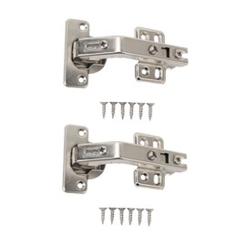 135 Degree Hinge Face Frame Plate for Floded Door, Kitchen Cabinet Corner Door Hinges with Screws for Cabinet Cupboard, Pack of 2