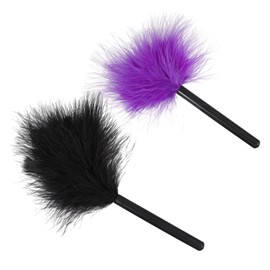 Baluue 2pcs Fluffy Makeup Powder Puff Velour Cosmetic Sponge for Loose Powder Application Compact Washable Design for Home Use