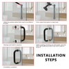 Rackickyer Back to Back Frameless Glass Shower Door Pulls, Fits