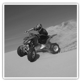 2 x 7.5cm Square Vinyl Stickers - Quad Bike Desert Safari 4x4 Decals 35439