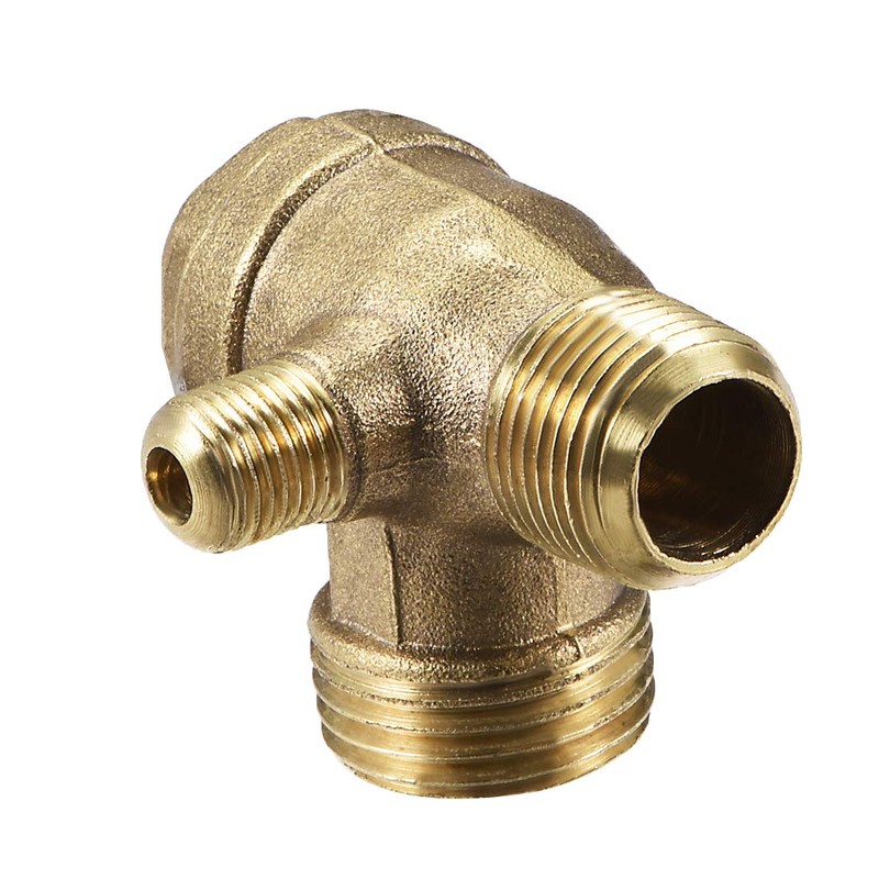 uxcell Air Compressor Check Valve, 3/8Gx1/2GxM10 Male Thread, 3 Way
