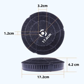 ICEPURE 2 x Carbon Filter Activated Carbon Filter Replacement for Various Cooker Hood from Elica CFC0140343, CFC0038668 AEG 4055171138 4055217501 Bauknecht Whirlpool 48400008824