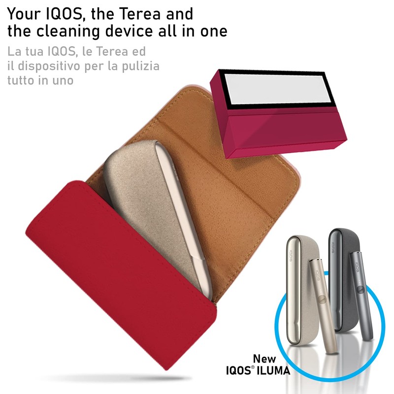 CABLE TECHNOLOGIES Premium PU Leather Case Compatible with IQOS ILUMA