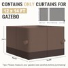 COWVIE 4-Panel 12' x 14' Gazebo Replacement Curtains, Patio Privacy