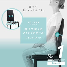 Elecom HCK-CPBSBUL Eclea Stretch Ball, Soft for Chairs, Regular Size, Light Blue