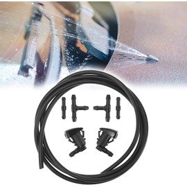 MACHSWON 8S4Z17603AA 7pcs Front Windshield Washer Nozzles Kit for Ford Edge Focus for Lincoln MKX 2 Meters Windshield Washer Hose with 2pcs Connectors Replaces