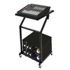 12U DJ Audio Mixer Stand Open Frame, Free Standing Rolling