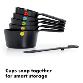 Oxo Measuring Cup Set 6 pcs in Black, 8.89 x 12.7 x 24.77 cm