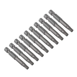 LDEXIN 10Pcs Hex Head Allen Wrench Drill Bit Set, S2 Steel Magnetic Hex Bits H4.0 Hex Head Screwdriver Bits, 1/4" Hex Shank, 2 Inch Length