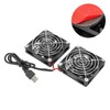 Dual Fan Router Heat Dissipation Cooler, 5V USB Computer Fan,