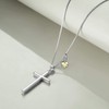 POPLYKE Cross Necklace for Women Sterling Silver August Birthstone Philippians